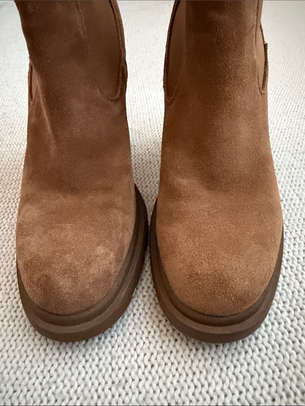 Nine West Ream 2 Chelsea Suede Heeled Boots Brown Size 8.5 - Picture 8 of 8